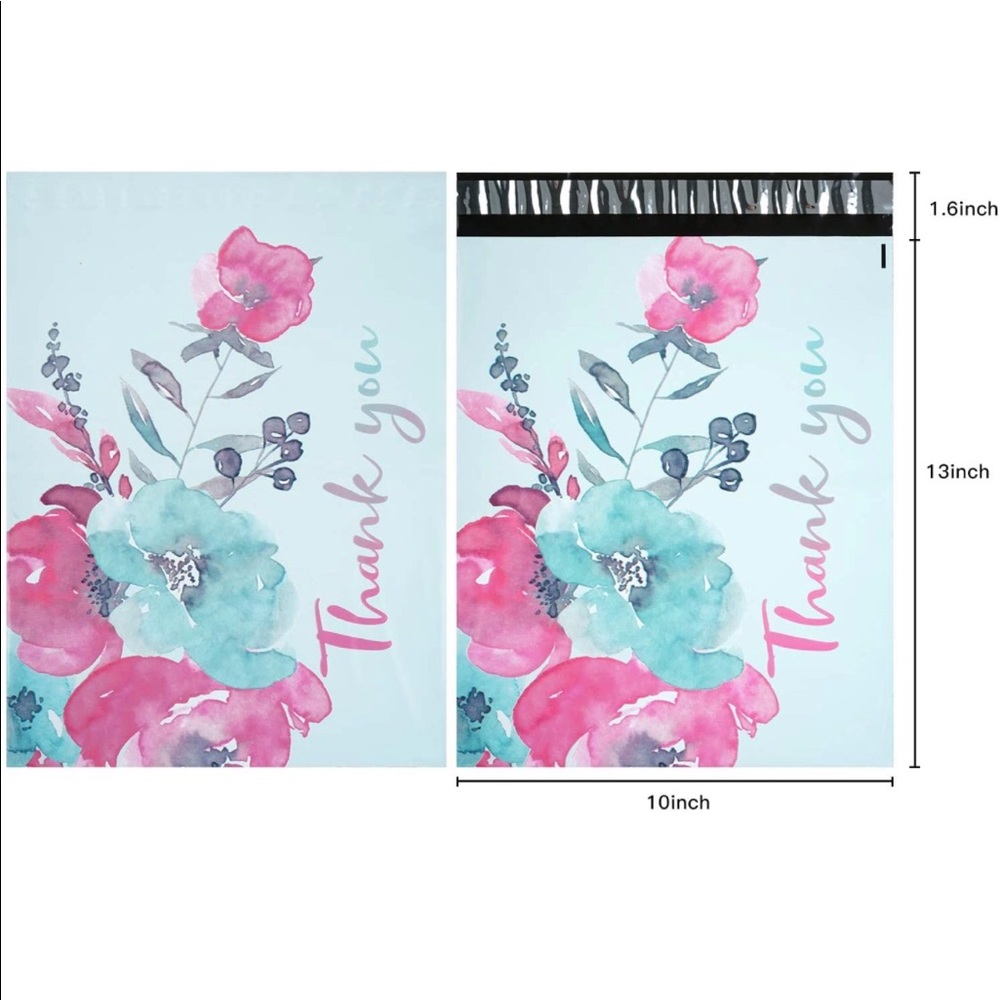 NEW Posh Package "Thank you!" Gift Wrap Shipping Supplies Set ~ Blue Rose 25x5 - Picture 2 of 15